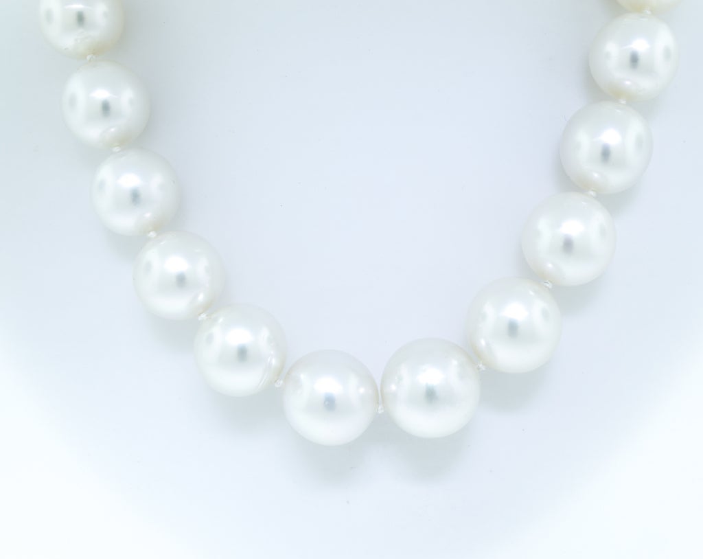 Tahitian South Sea Pearl Necklace In New Condition For Sale In Newport Beach, CA