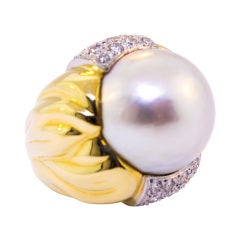 Mabe Pearl 
Diamond Ring