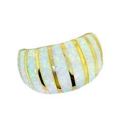 Yellow Gold Opal Ring