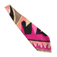 1960's printed silk tie