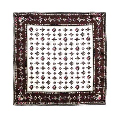 Geometric printed silk pocket square