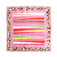 Pinwheel border print silk pocket square