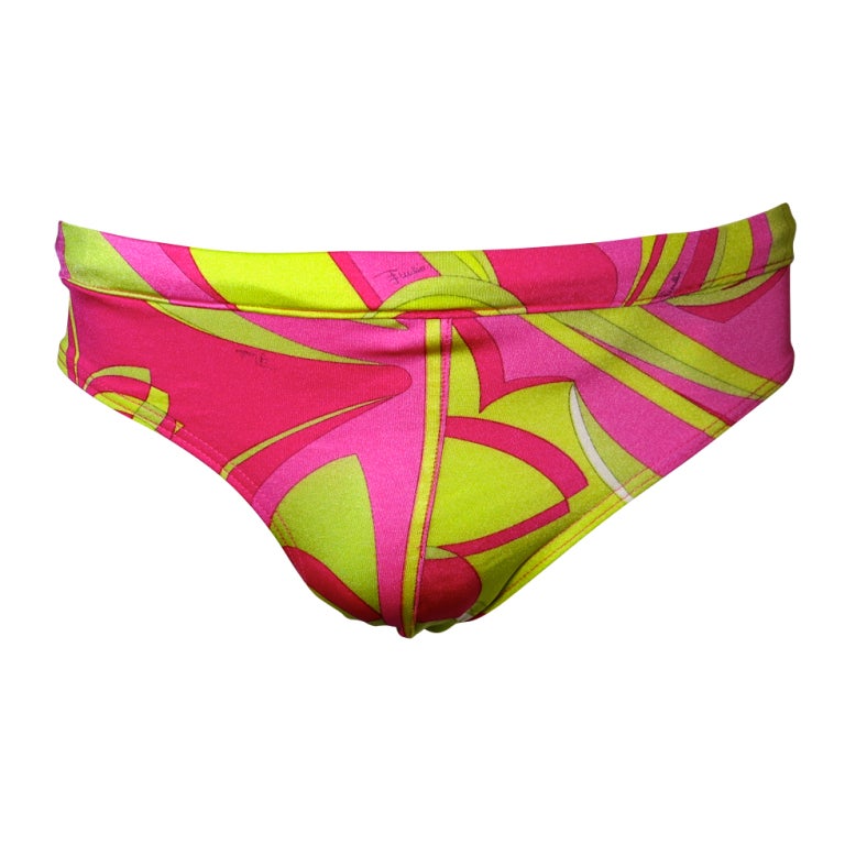 Abstract geometric european swim trunk at 1stDibs