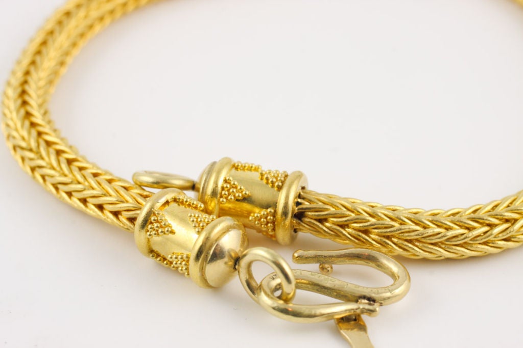 Beautiful 22kt handwoven gold bracelet. The process involved in making this bracelet goes back to ancient Greece, where each 