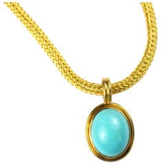 22Kt Gold & Turquoise Pendant