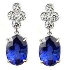 Diamond and Sapphire Earrings