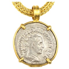 Antique Silver Coin Pendant