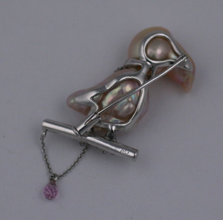 Charming French Pearl and Diamond Toucan 1