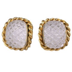 Sabaddini Rock Crystal Earclips