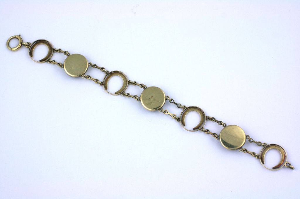 Art-déco-Armband aus Essex-Kristall mit Reitermotiv (Cabochon) im Angebot