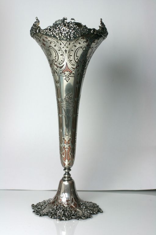Tiffany & Co. Unusual Sterling and Copper Vase In Excellent Condition For Sale In Riverdale, NY