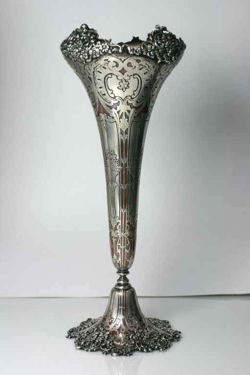 Women's or Men's Tiffany & Co. Unusual Sterling and Copper Vase For Sale