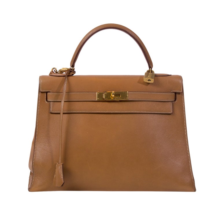 Hermes Tan Kelly bag 32 cm Epsom leather at 1stdibs