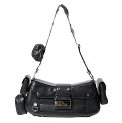 Dior Street Chic Reporter Handbag Black Leather