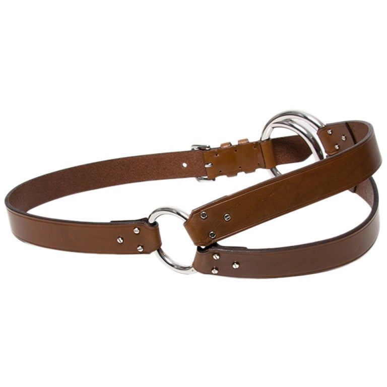 Ralph Lauren Leather Tri-Strap Belt at 1stDibs