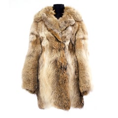 Vintage wolf fur coat