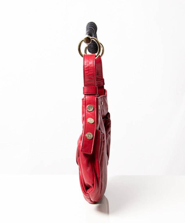 Yves Saint Laurent Red Leather Mala Mala Bag at 1stdibs  