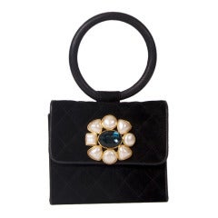 Rare Chanel Suede Evening Bag