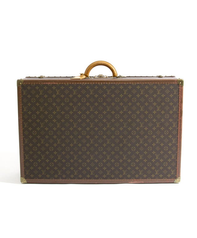 Women's or Men's Louis Vuitton Monogram Alzer 80 Hard Suitcase Trunk Luggage