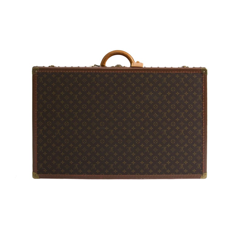 LOUIS VUITTON Monogram ALZER 80 Hard Case Trunk Suitcase Classic Luggage w  Cover