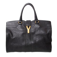 Yves Saint Laurent Large ChYc Cabas Black