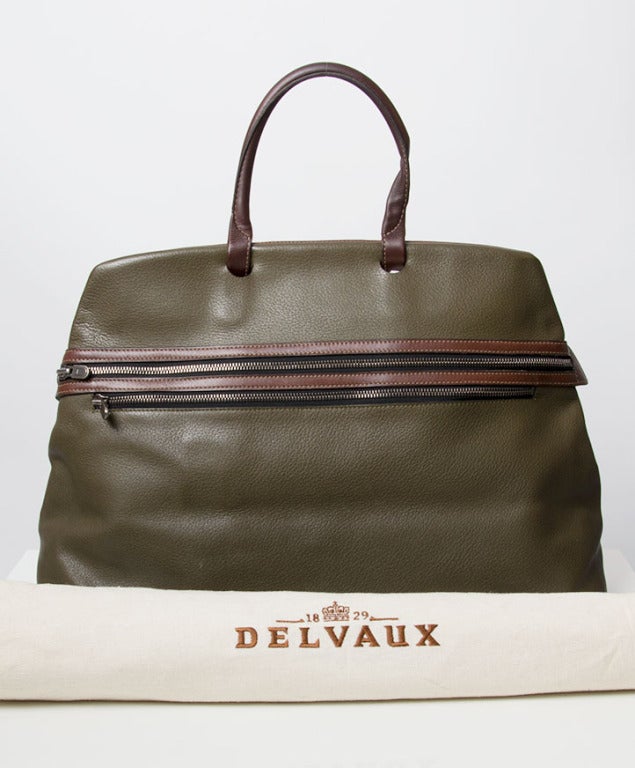 Deux De Delvaux Khaki Handbag 1