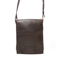 Delvaux Le Louise Baudrier Dark Brown Shoulder Bag