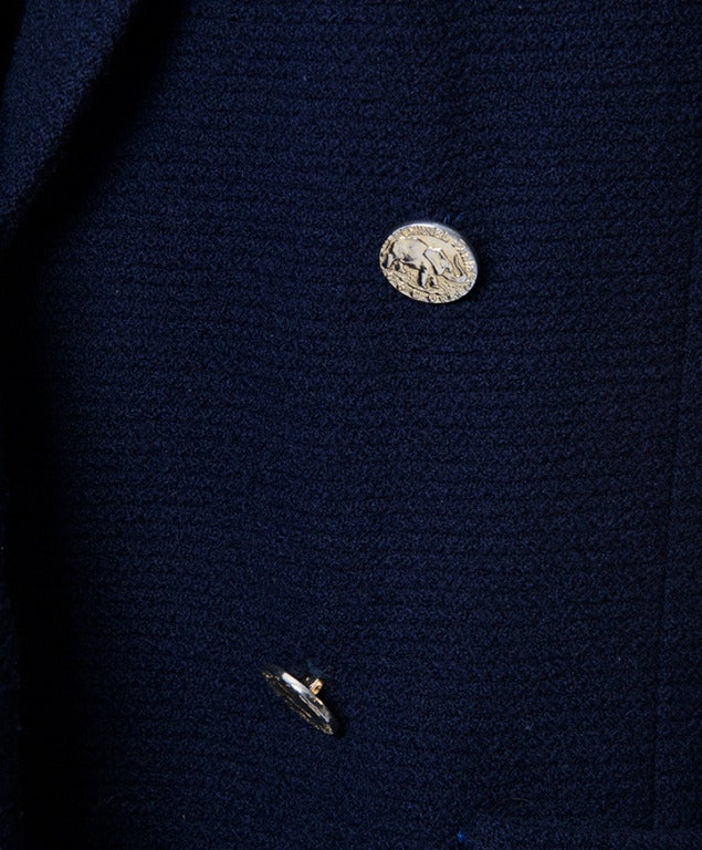 Chanel Navy Tweed Blazer 1
