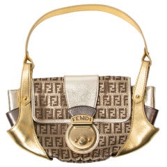 Fendi Gold 'Zucca' Handbag