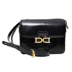 Delvaux Black Double D Cross Body Bag