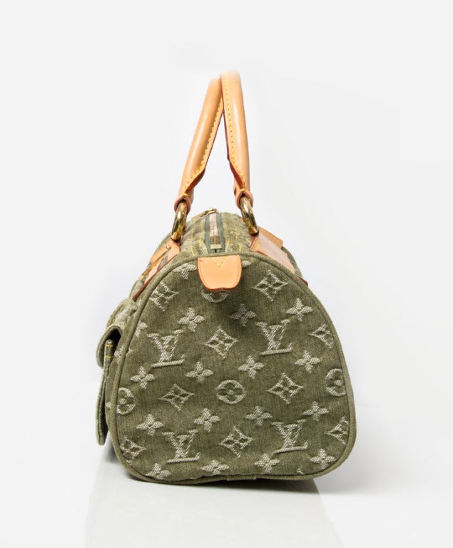 green denim louis vuitton bag