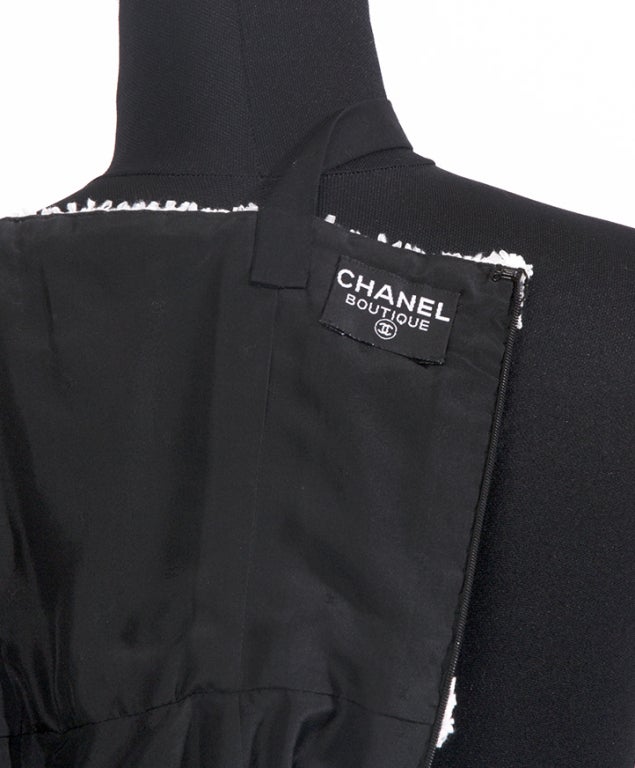 Women's CHANEL Black and white cotton dress