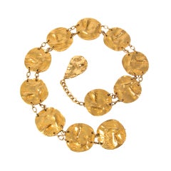 YSL gold plated belt-necklace