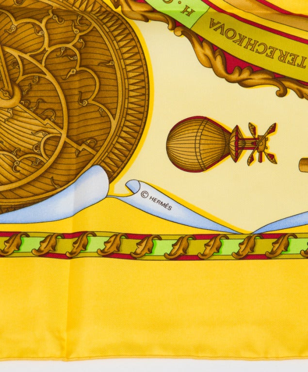 Hermes yellow silk 