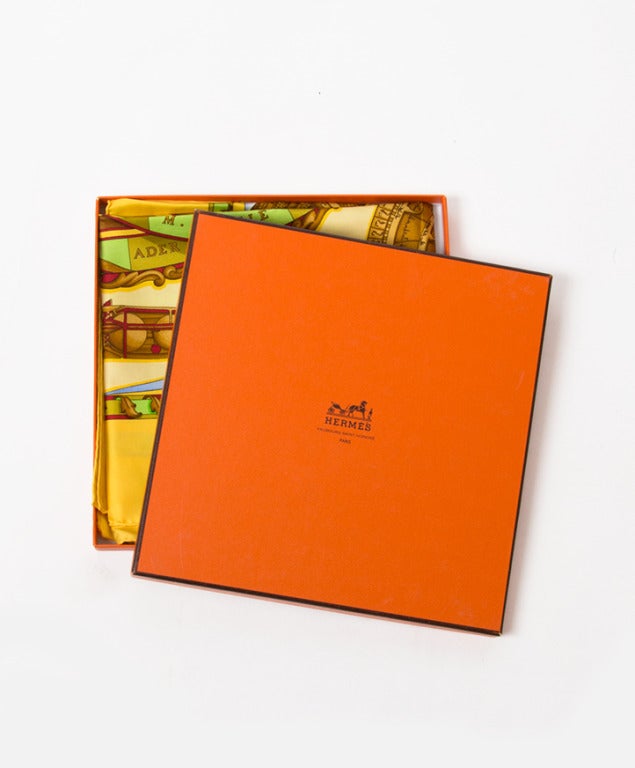 Women's Hermes Yellow Silk 