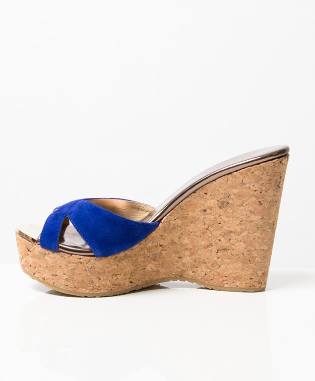 Jimmy Choo Cork Wedges In New Condition In Antwerp, BE