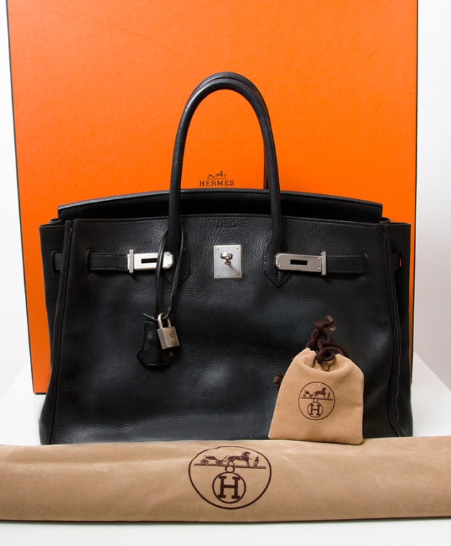 Hermes Black Birkin Handbag In Fair Condition In Antwerp, BE