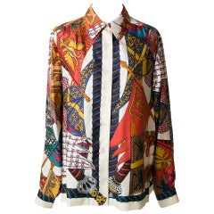 Hermes Silk Blouse at 1stDibs | hermes silk shirt, hermes blouse silk