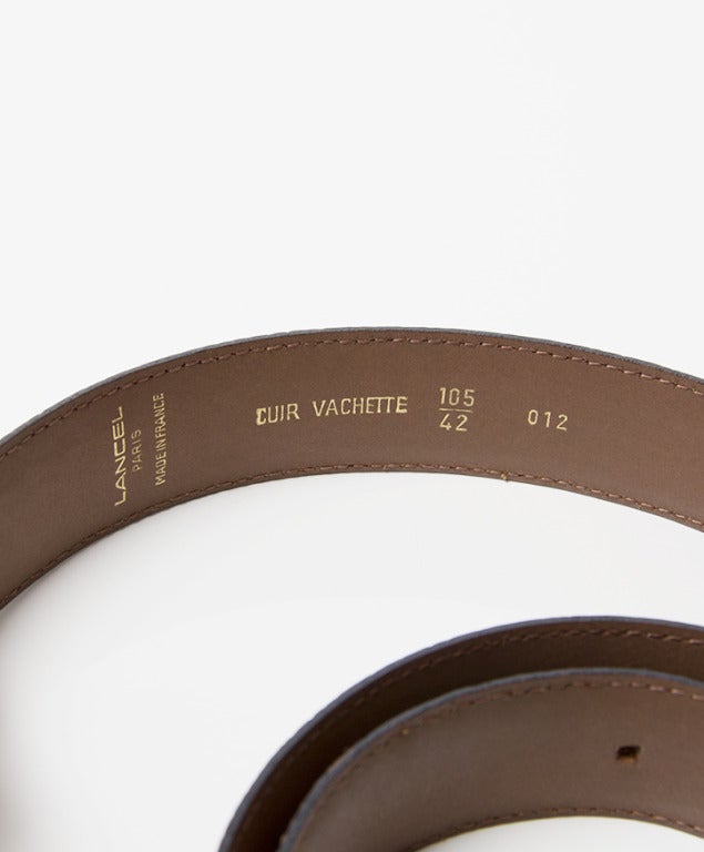 Lancel Tan Leather Belt In Excellent Condition In Antwerp, BE