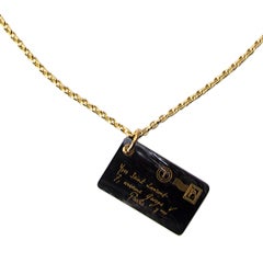 Yves Saint Laurent Envelope Pendant Necklace