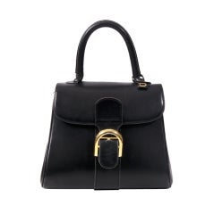 Shop DELVAUX Brillant Plain Leather Elegant Style Logo Handbags  (AA0572BJB0AUADO) by estateria