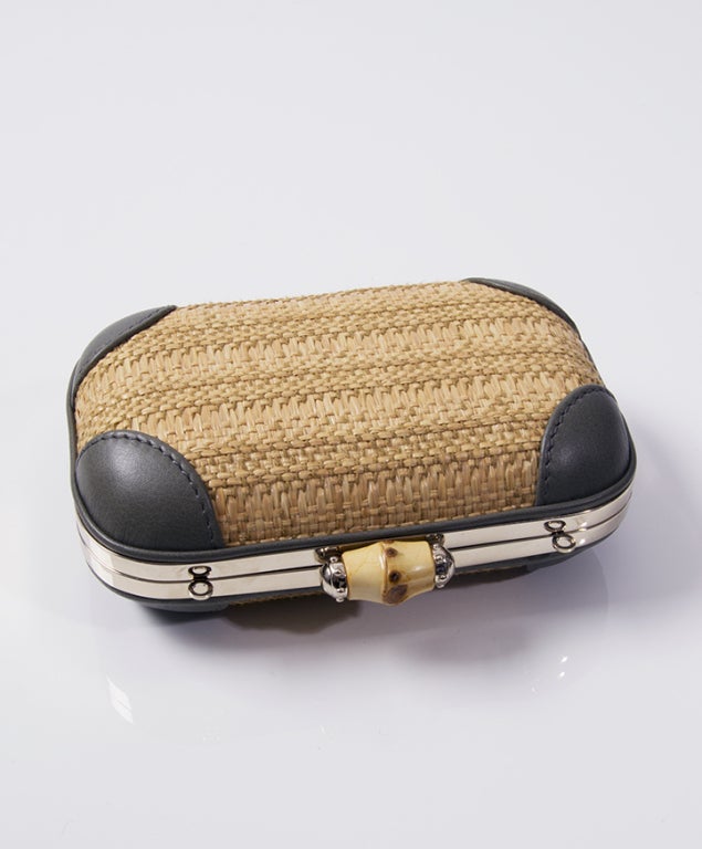 Gucci Wicker Clutch With Strap 1