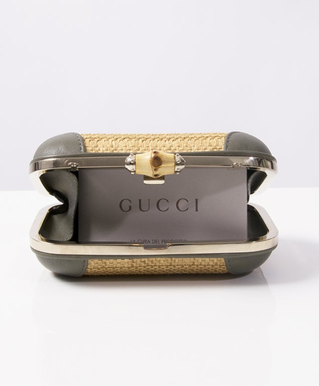 Gucci Wicker Clutch With Strap 2