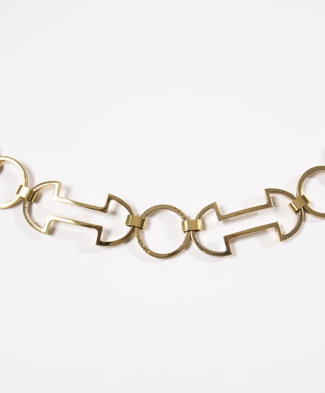 Celine Gold Chain Belt can also be worn as a necklace.