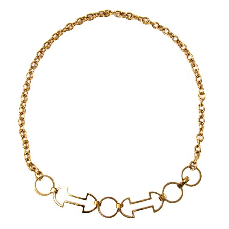 Celine Gold Chain Belt Necklace