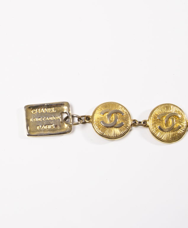 Women's Chanel Gold Logo Bracelet