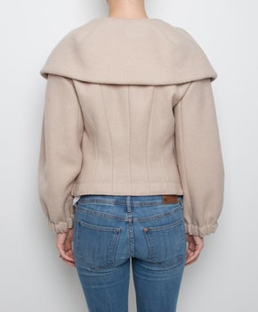 Louis Vuitton beige coat/jacket In Excellent Condition In Antwerp, BE
