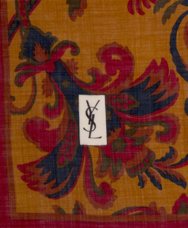 Yves Saint Laurent Raw Silk Scarf