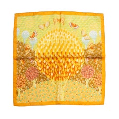 Hermes Yellow  Gavroche Scarf