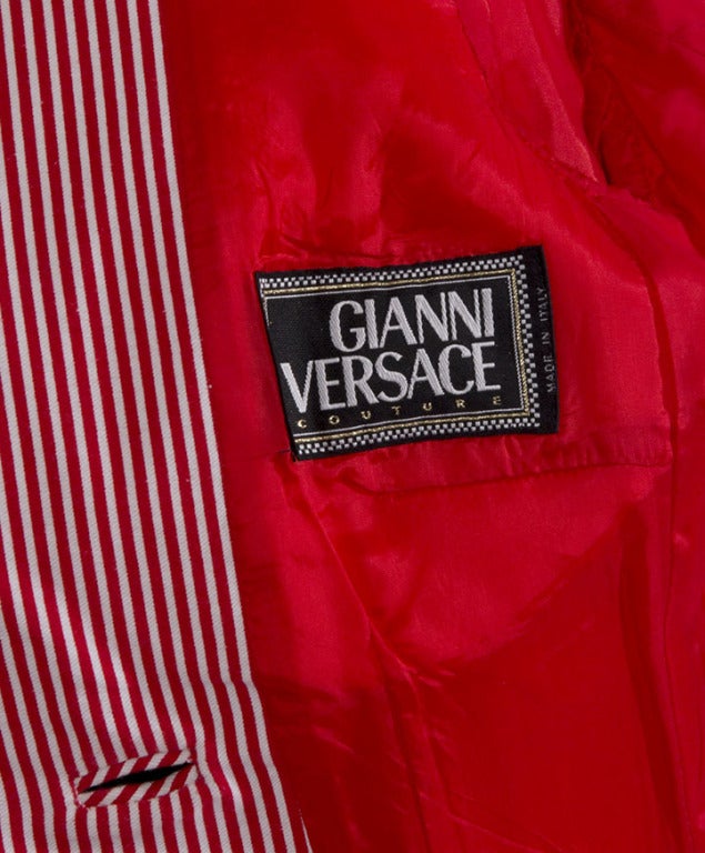 Women's Versace Linen Striped Blazer Jacket